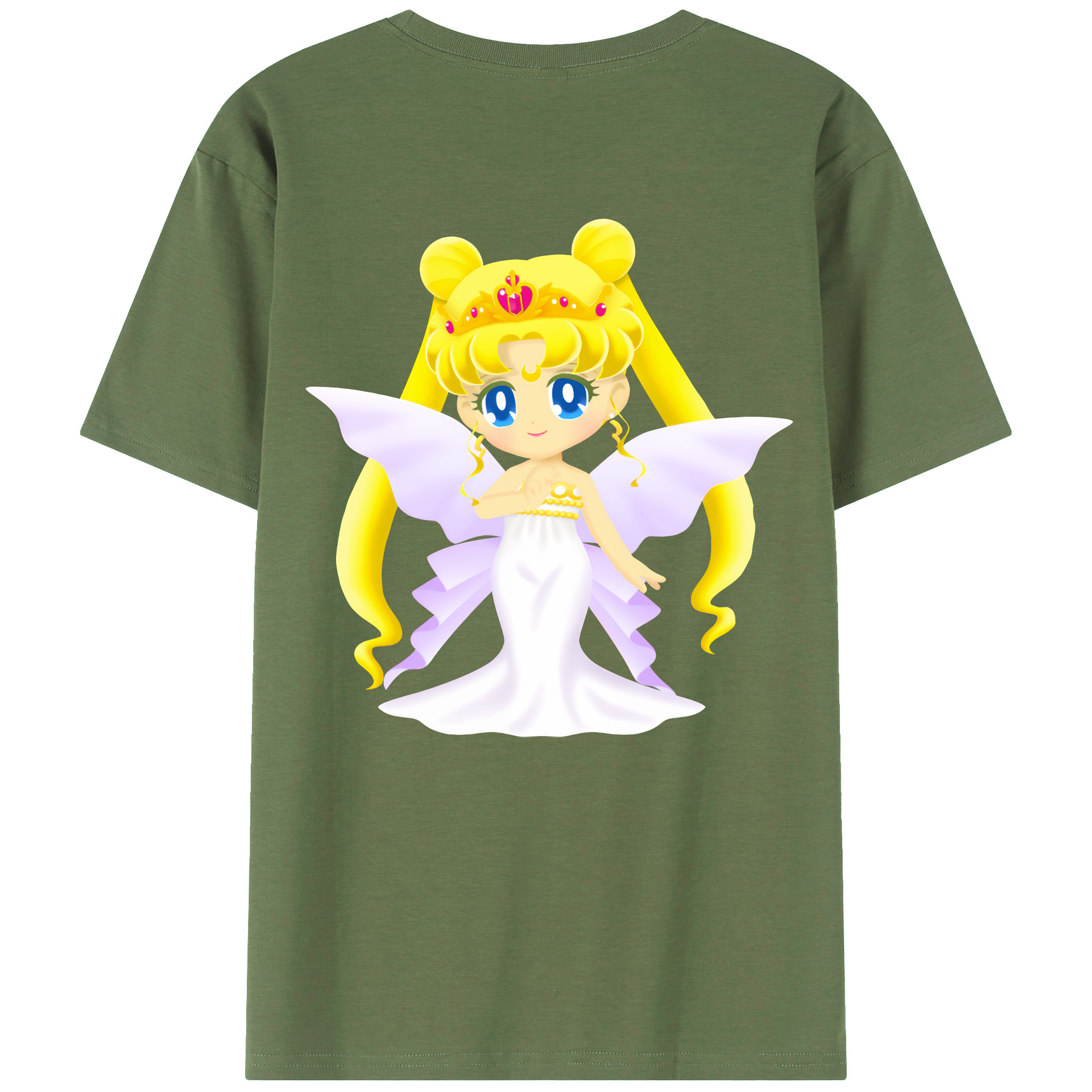（画像用） 美少女戦士セーラームーン 愛野 美奈子 あいの みなこ Sailor Moon Aino Minako 綿100％ メンズ半袖Tシャツ（バックプリント） 通気性